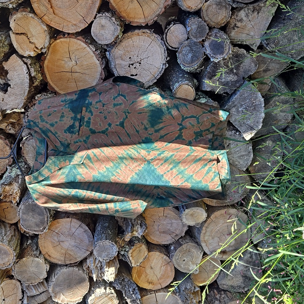 Stylish Green and Brown Men's Dress Shirt